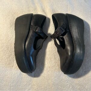 Dr. Martens Black Platform T-Bar Shoes